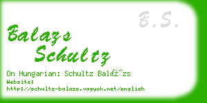 balazs schultz business card